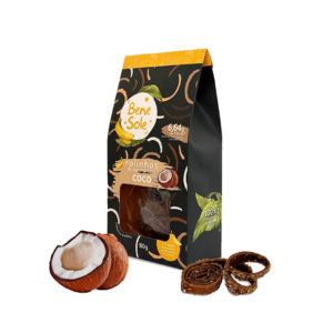 Rolinhos de banana com coco - 80g