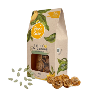 Fatias de banana com gergelim - 80g